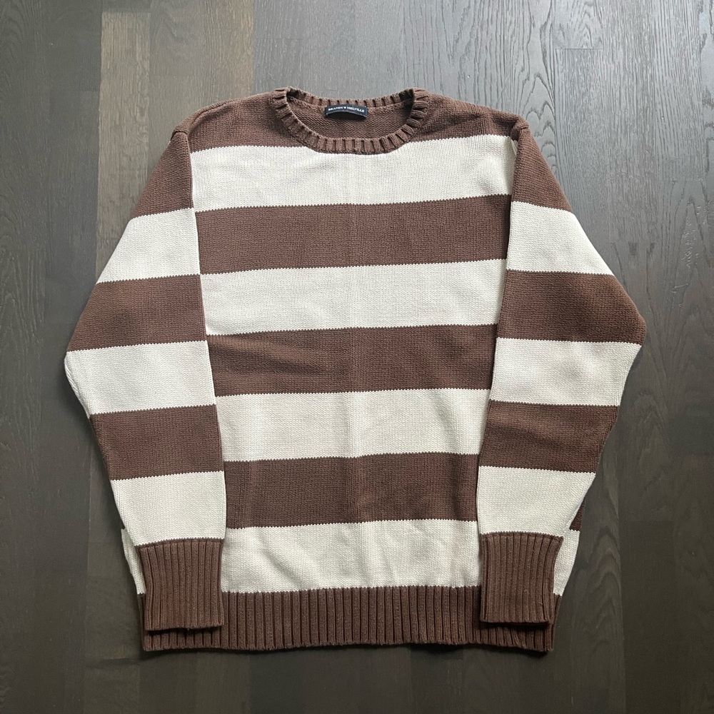 Brandy Melville brown and cream rare sweater
